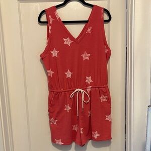 Lou & Grey Red Star Print Romper